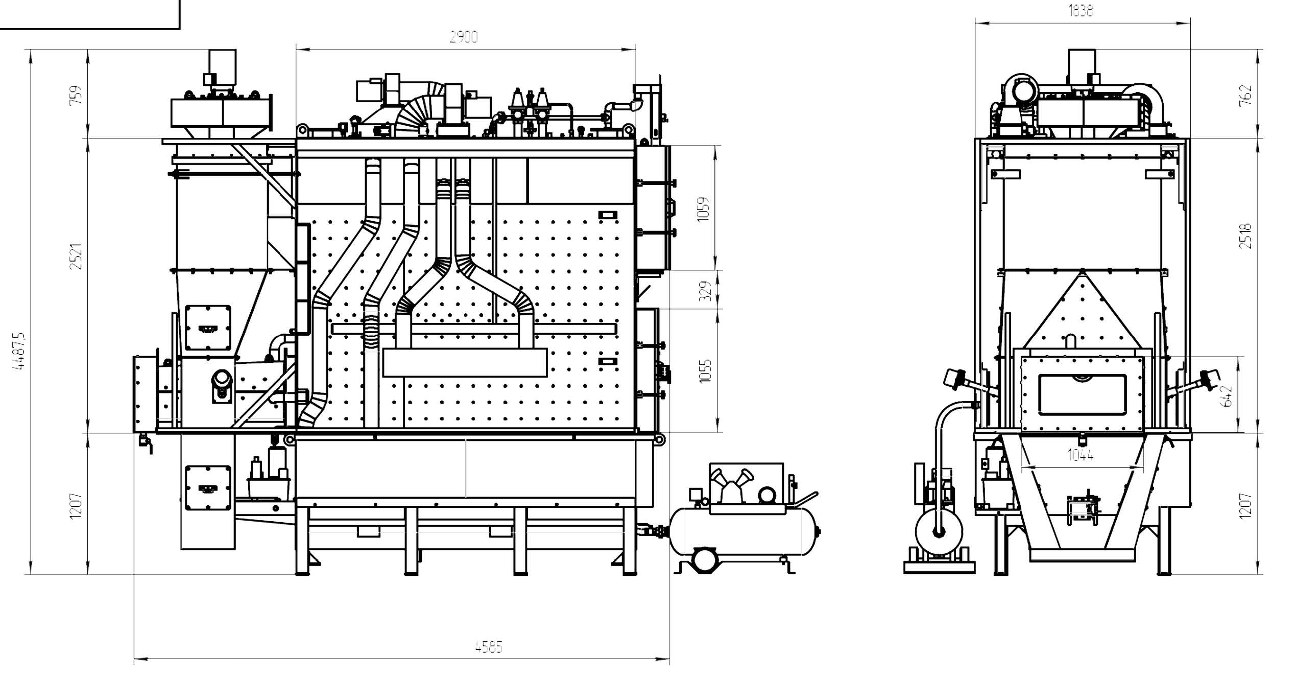 Дані котельної установки RSE1000W (1,0 МВт)