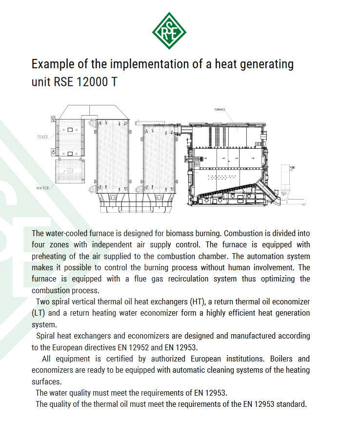 Example of the implementation of a heat generating