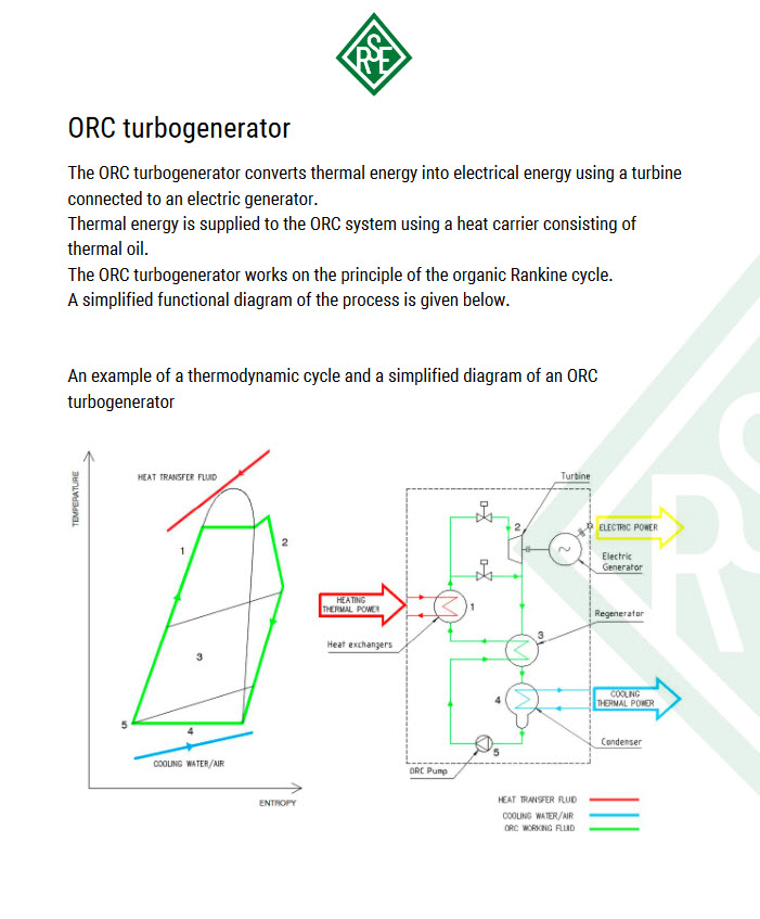 ORC turbogenerator